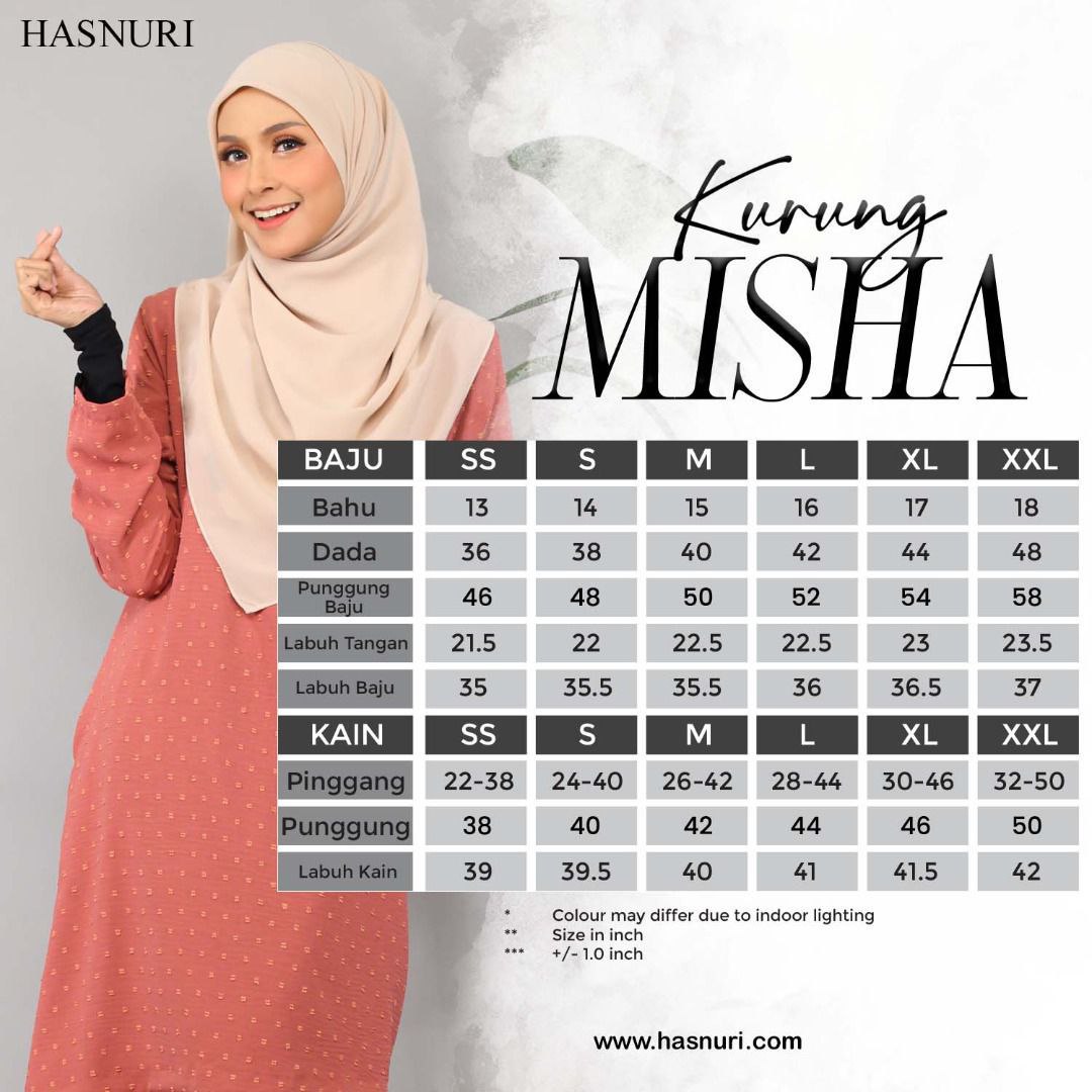 Kurung Misha - Maroon